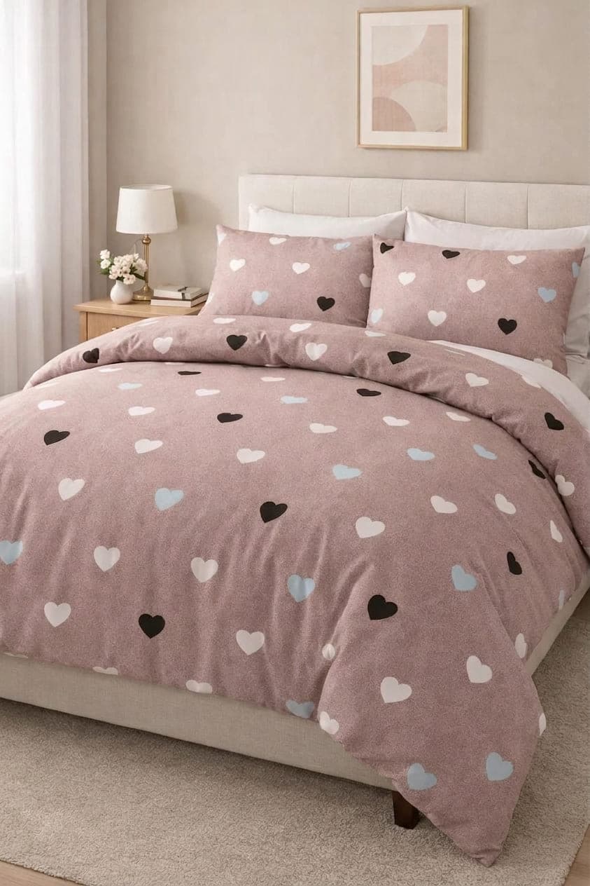Printed set on the bed